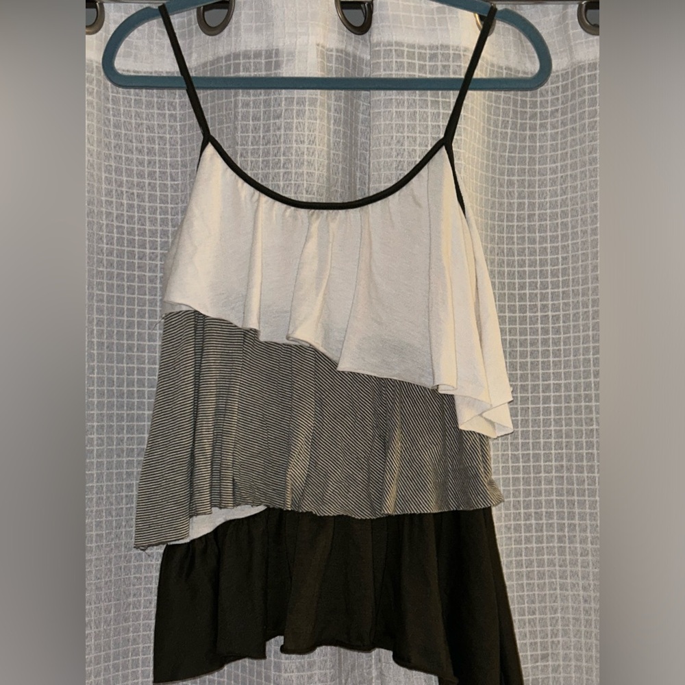 Frilly spaghetti strap